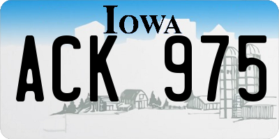 IA license plate ACK975