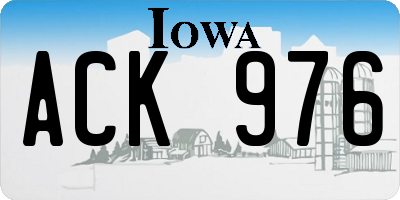 IA license plate ACK976