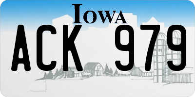 IA license plate ACK979