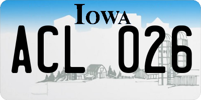 IA license plate ACL026