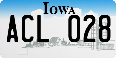 IA license plate ACL028
