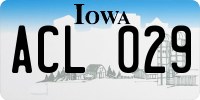 IA license plate ACL029