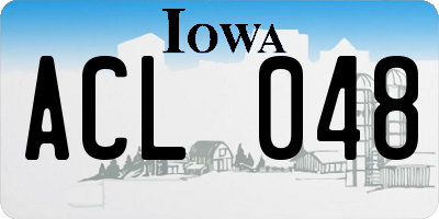IA license plate ACL048