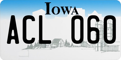 IA license plate ACL060
