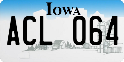 IA license plate ACL064