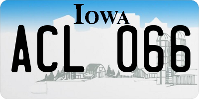 IA license plate ACL066