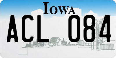 IA license plate ACL084