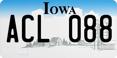 IA license plate ACL088