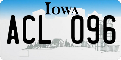 IA license plate ACL096