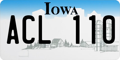IA license plate ACL110