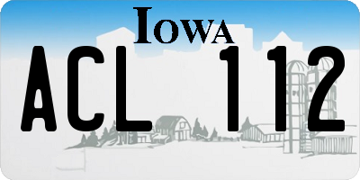 IA license plate ACL112