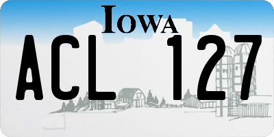 IA license plate ACL127