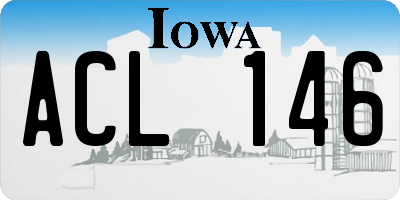 IA license plate ACL146