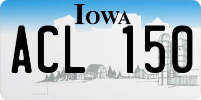 IA license plate ACL150