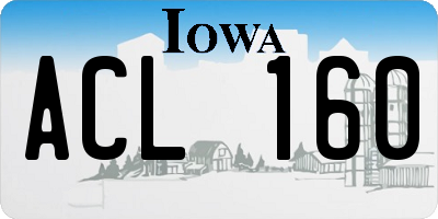 IA license plate ACL160