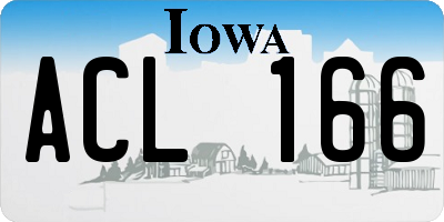 IA license plate ACL166