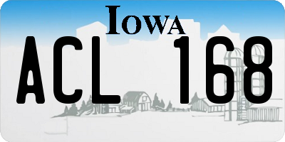IA license plate ACL168