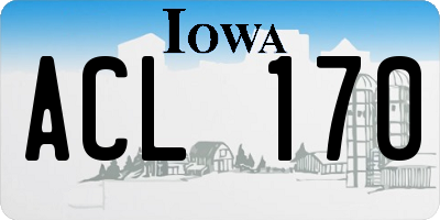 IA license plate ACL170