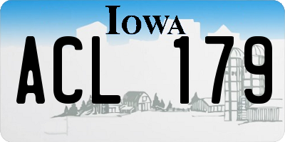 IA license plate ACL179