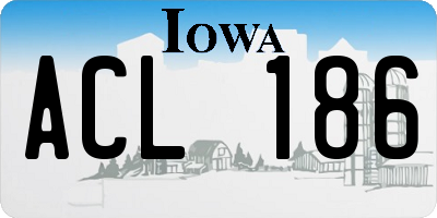 IA license plate ACL186