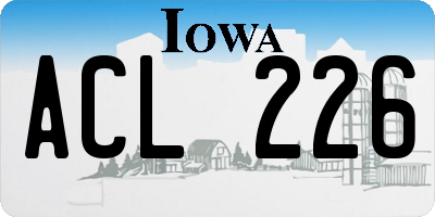 IA license plate ACL226