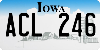 IA license plate ACL246