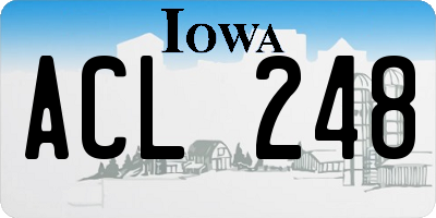 IA license plate ACL248