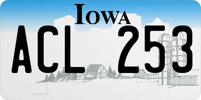 IA license plate ACL253