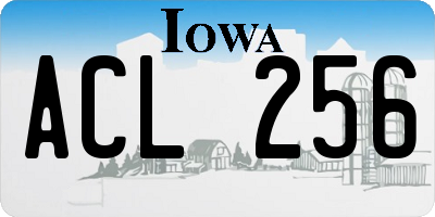 IA license plate ACL256