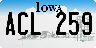 IA license plate ACL259