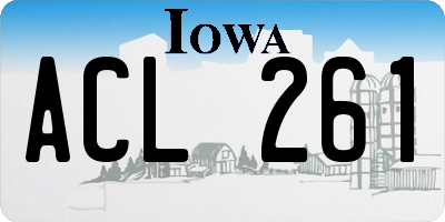 IA license plate ACL261