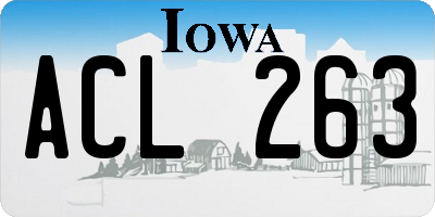 IA license plate ACL263