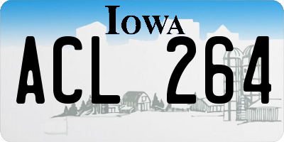 IA license plate ACL264