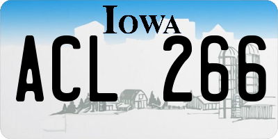 IA license plate ACL266