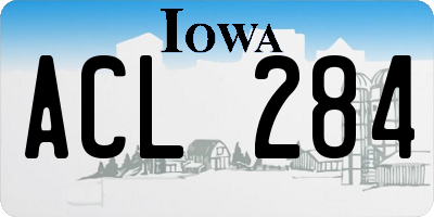 IA license plate ACL284