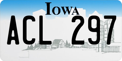 IA license plate ACL297