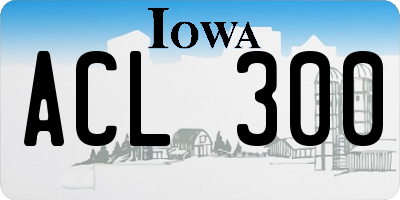 IA license plate ACL300