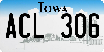 IA license plate ACL306