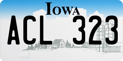 IA license plate ACL323