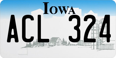 IA license plate ACL324