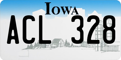 IA license plate ACL328