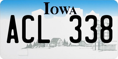 IA license plate ACL338