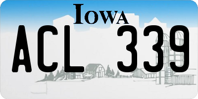 IA license plate ACL339