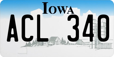 IA license plate ACL340