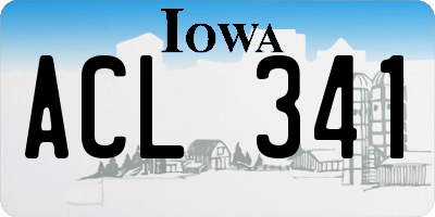 IA license plate ACL341