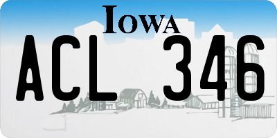 IA license plate ACL346