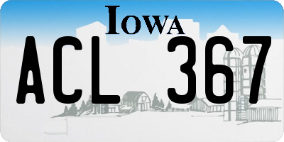 IA license plate ACL367