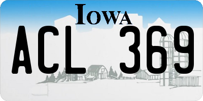 IA license plate ACL369