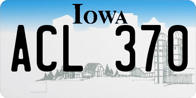 IA license plate ACL370