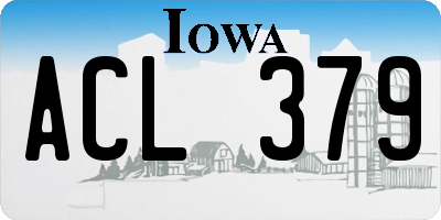 IA license plate ACL379